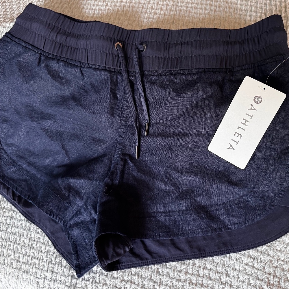 Athleta Cabo Beachside Linen Short 3.5” size 12 NWT